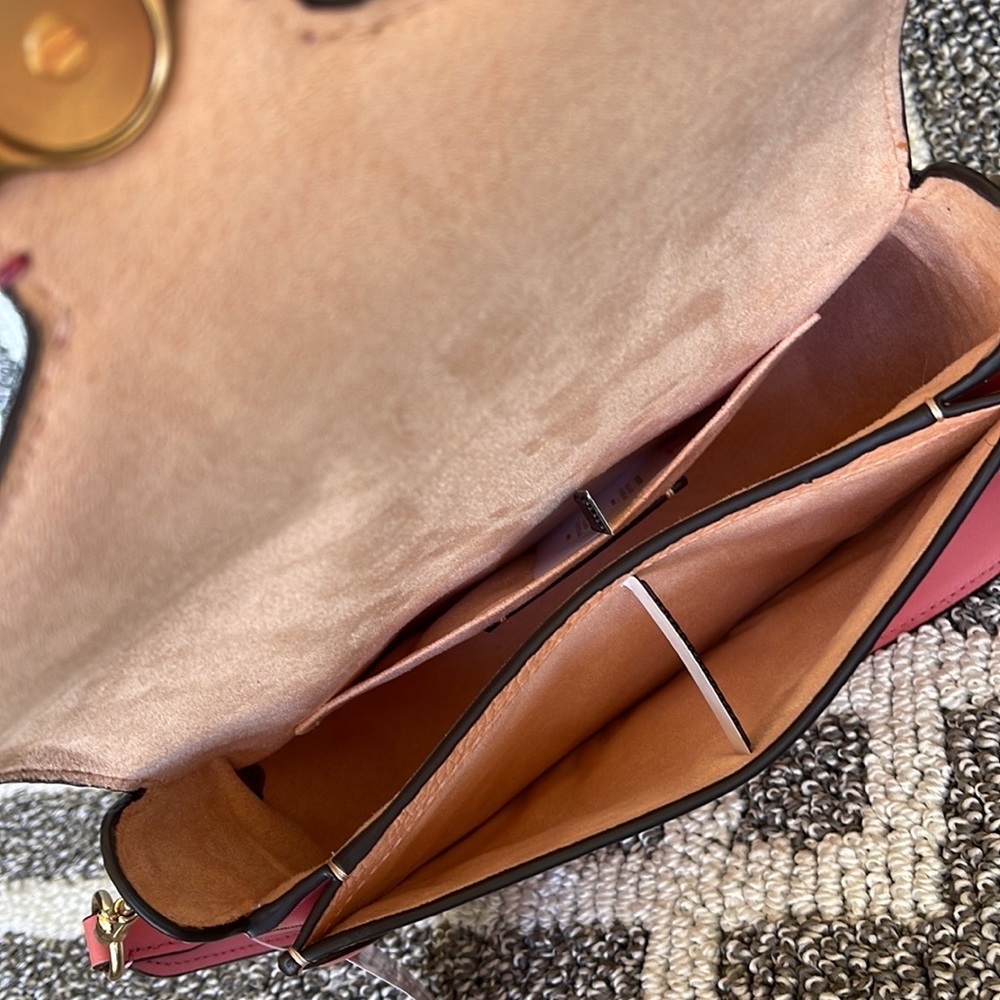 Coach Georgie Saddle Bag In Colorblock
Gold/Faded Blush/Taffy - Picture 10 of 16
